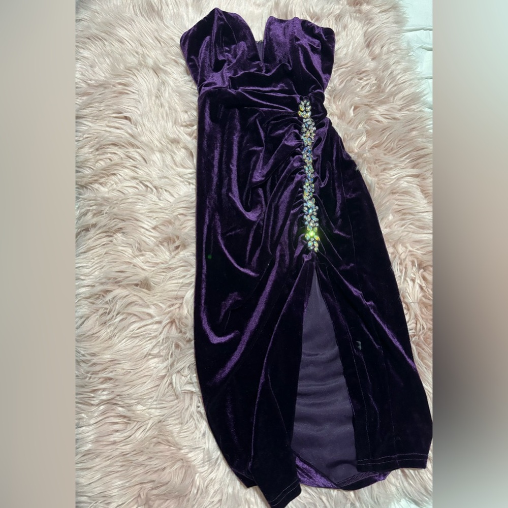 Velvet purple dress